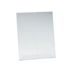 MyOfficeInnovations Slanted Sign Holder with Literature Pocket Clear 11H x 8 1/2W 