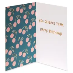 All The Best Things' Birthday Card: Cupcake Design, Multicolored, Vertical Fold, for Kids, Mom, Friend