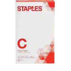 Staples 8.5" x 14" Copy Paper 20 lbs 92 Brightness 500/RM (127035/08635-0)