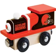 MasterPieces Officially Licensed NFL Cleveland Browns Wooden Toy Train Engine For Kids