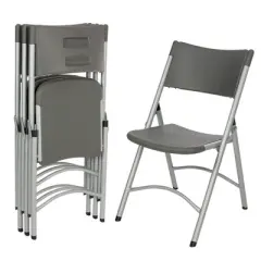 Set of 4 Heavy Duty Plastic Folding Chairs - Hampden Furnishings