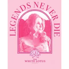 White Lotus Tanya McQuoid Pink Screenshot Legends Never Die Crew Neck Short Sleeve Pink Heather Women's Night Shirt