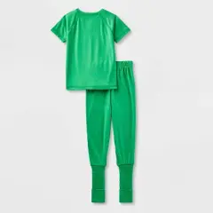 Toddler Adaptive 2pc Port Access Pajama Set - Cat & Jack&trade; Green