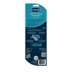 Dr. Scholl's Triple Zone Comfort Insoles for Men - Size (8-13): Therapeutic Arch Support, Foam