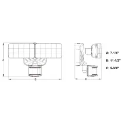 VAXCEL Merill Integrated LED Motion Sensor Dusk to Dawn Outdoor Security Flood Light