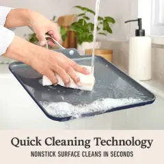 Calphalon Premier Ceramic Square Griddle Midnight: Nonstick Grill & Tortilla Pan, Anodized Aluminum, Oven & Dishwasher Safe