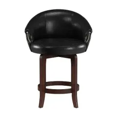 25" Dartford Swivel Counter Height Barstool Brown/Black - Hillsdale Furniture