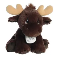 Aurora Small Miles Moose Precious Moments Inspirational Stuffed Animal Brown 8"