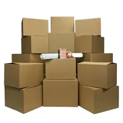 UBMOVE Storage Box Kit 18 Medium/Large Boxes Combo, Packing Supplies & Labels