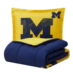 Sweet Home Collection NCAA Michigan Wolverines Comforter & Pillow Sham Set