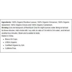 The Tao Of Tea Red Bush Chai South African Rooibos & Spices