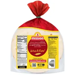 Mission Fajita Grande Size Super Soft Flour Tortillas - 15oz/10ct