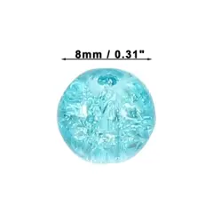Unique Bargains Round Glass Beads for DIY Crafts 200 Pcs