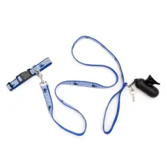 The Worthy Dog Gingham Whales Dog Leash