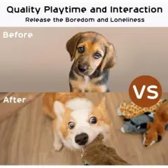 Mocamel Dog Squeaky Toys,  No Stuffing Dog Toys for Small Medium Large Dogs, Stuffless Puppy Toys for Boredom