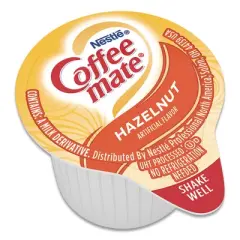 Coffee mate Liquid Coffee Creamer, Hazelnut, 0.38 oz Mini Cups, 50/Box