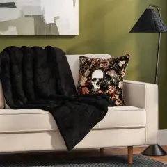Channel Faux Fur Throw Black - Threshold&trade;
