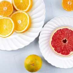 Smarty Had A Party 7.5" White Flair Plastic Appetizer Plates - 108 pcs