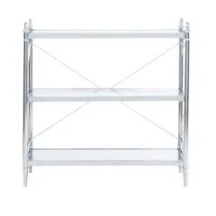 Pinnacle Floor Console Chrome - Linon