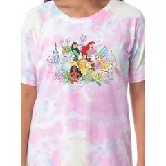 Disney Womens' Princesses Characters Nightgown Sleep Pajama Shirt Multicolored
