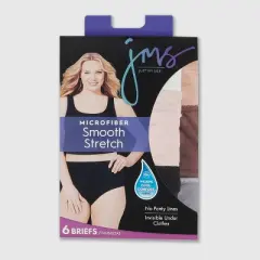 Just My Size by Hanes Women's 6pk Microfiber Briefs - Colors and Pattern May Vary