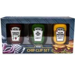 Toynk Heinz Bottle Chip Clips Picnic Pack | Set of 3 | Ketchup, Mustard, Relish