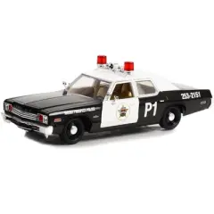 1974 Dodge Monaco Police Black & White "Mount Prospect Police Dept: Mount Prospect, Illinois" 1/24 Diecast Model Car Greenlight
