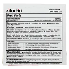 Zilactin Cold Sore Gel 0.25OZ