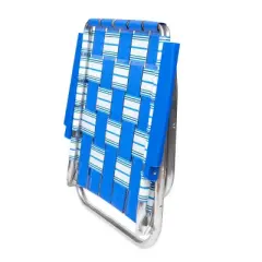 Lawn Chair USA Folding Aluminum Beach Webbed Chair