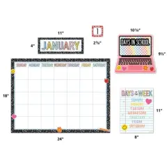 Teacher Created Resources&reg; Cool for School Calendar Bulletin Board Set, 110 Pieces