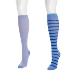Muk Luks Women's 2 Pack Nylon Compression Socks