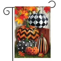Briarwood Lane Fall Garden Flag 12x18 For Outdoor Patterned Pumpkins Autumn For Fall Garden Flag Flags For Outside