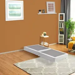 Continental Sleep, 4-Inch Fully Assembled Wood Split Low Profile Traditional Box Spring/Foundation for Mattress Set, 