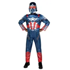 Marvel Boys' Captain America Sam Wilson Halloween Costume Jumpsuit