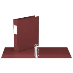 Davis Group 6pk 1.5" Premium Economy Round Ring Binder Burgundy: Polypropylene Hard Cover, 275 Sheet Capacity