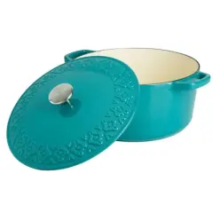 Spice by Tia Mowry Savory Saffron 6qt Cast Iron Dutch Oven