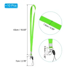 Unique Bargains Polyester Wear-resistant Lightweight ID Card Neck Lanyards with Hooks 10 Pcs