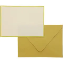 48 Pack Blank Invitation Cards and Envelopes for Wedding Birthday Graduation Baby and Bridal Shower, Gold Foil Border, 4 x 6 inches
