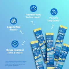 Nello Supercalm Calming Drink Mix Supplement Powder - Lemon Lime - 20ct