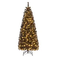 Costway 6 FT Artificial Halloween Tree with 618 Branch Tips 280 Warm White LED Lights