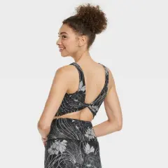 Women's Floral Print Two-Way Sports Bra - JoyLab&trade;