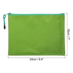 Unique Bargains Waterproof Cloth Zipper Office Travel File Bags 10 Pcs
