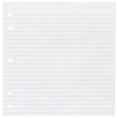 School Smart 5-Hole Punched Filler Paper, No Margin, 8 x 10-1/2 Inches, Wide Ruled, 500 Sheets