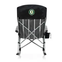 MLB Oakland Athletics Outdoor Rocking Camp Chair - Black