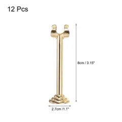 Unique Bargains Smooth Stable Rust Resistant Party Wedding Card Holders 12 Pcs Gold 3.15 Inch