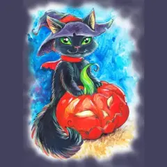 Women's Design By Humans halloween. the witch cat By POLINART Racerback Tank Top