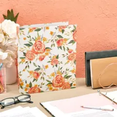 Paper Junkie 2 Pack Colorful Floral 3 Ring Binder with 1.5 Inch Rings, Decorative File Folder for Office Supplies, 250 Sheet Capacity, 11.5 x 10.5 In