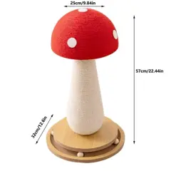 Vertical cat tree Mushroom-Shaped Cat Tree Cat Scratching Post with Interactive Ball Track Spring Ball Cat Toy Durable Sisal Cat Scratching Board