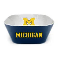 NCAA Michigan Wolverines Serving Bowl: Melamine Rounded Square Tableware