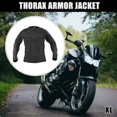 Unique Bargains Full Body Armor Jacket Thorax Back Backbone Bike Motorcycle Riding Protective Black Size XL